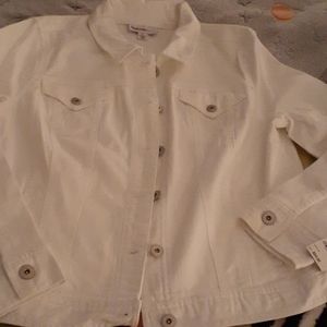 Style & co white denim jacket